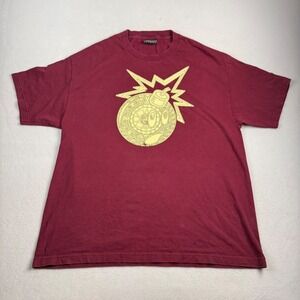 The Hundreds Mens XL Maroon Aztec Calendar Adam Bomb Graphic T-Shirt